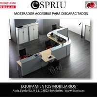 Mostrador accesible para discapacitados